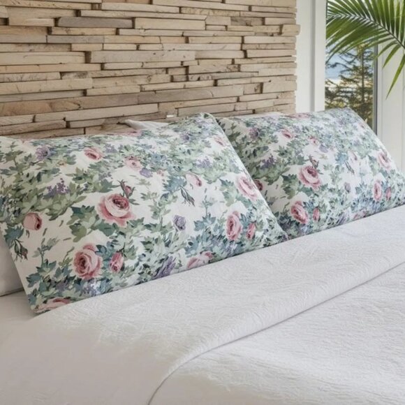 Other - Pair of Vintage Floral Pillowcases - Made in Canada